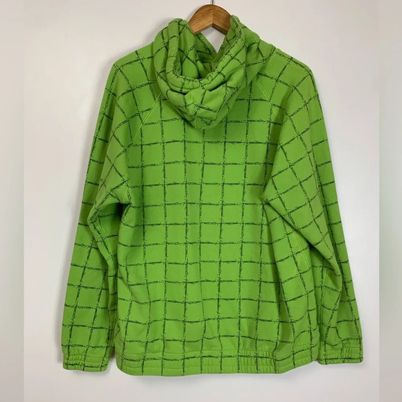 Teddy Fresh Mens Green Barbed Wire Hoodie Large Skater  Punk Street Wear Grunge - Picture 2 of 16